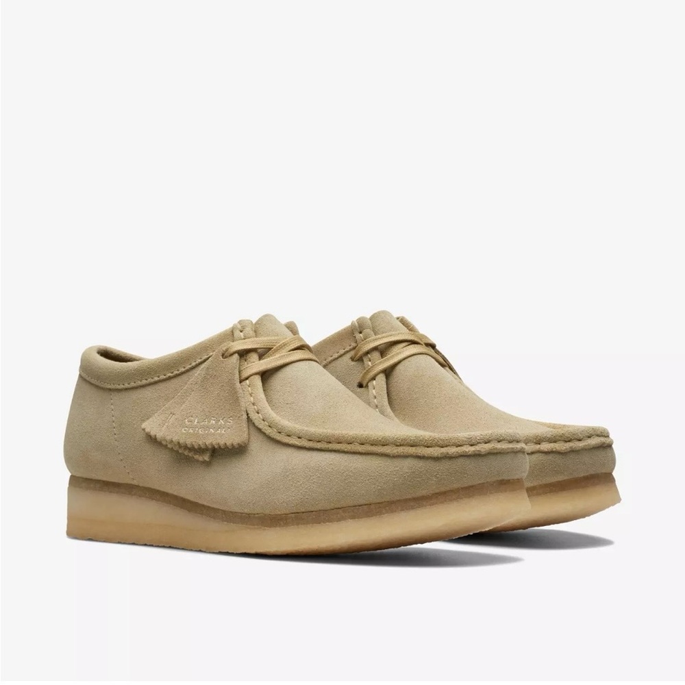 Clarks Maple Suede Moccasin Wallabee Lace-Up Shoes